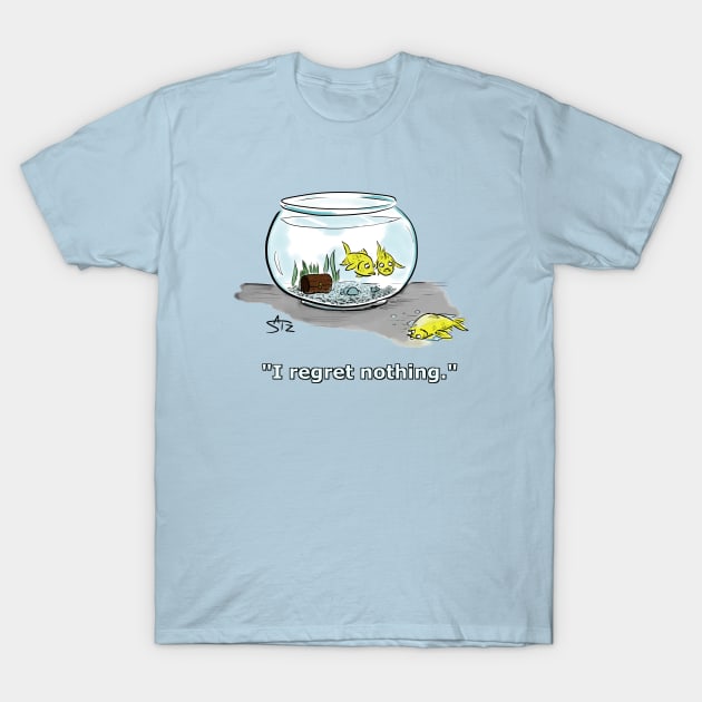 Funny goldfish cartoon. T-Shirt by CrowdenSatzCartoons